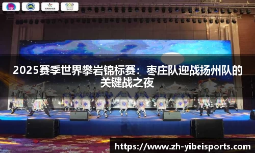 2025赛季世界攀岩锦标赛:枣庄队迎战扬州队的关键战之夜